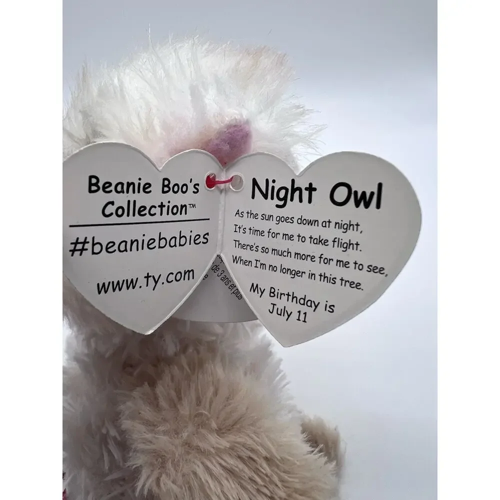 Ty Beanie Boos NIGHT OWL Plush (7-11 Exclusive) Stuffed Animal Toy 7” 2024